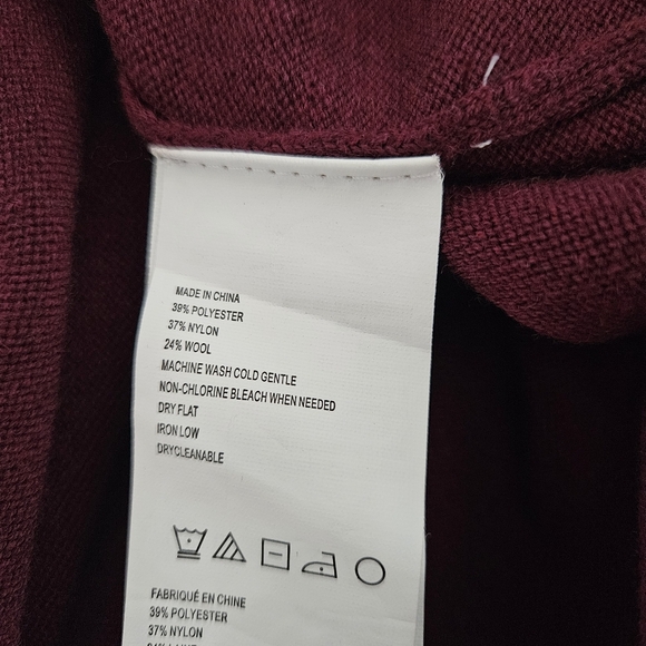 Prana Holberg Maroon Pullover 1/4 Zip Long Sleeve Sweater - Picture 10 of 11